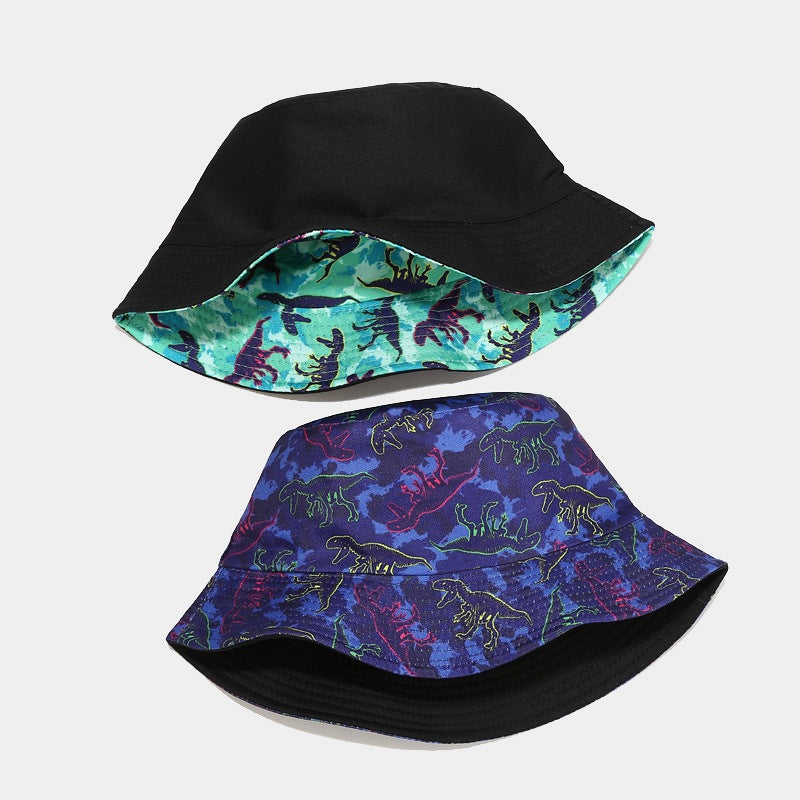 Wholesale Cotton Cartoon Dinosaur Pattern Bucket Hat